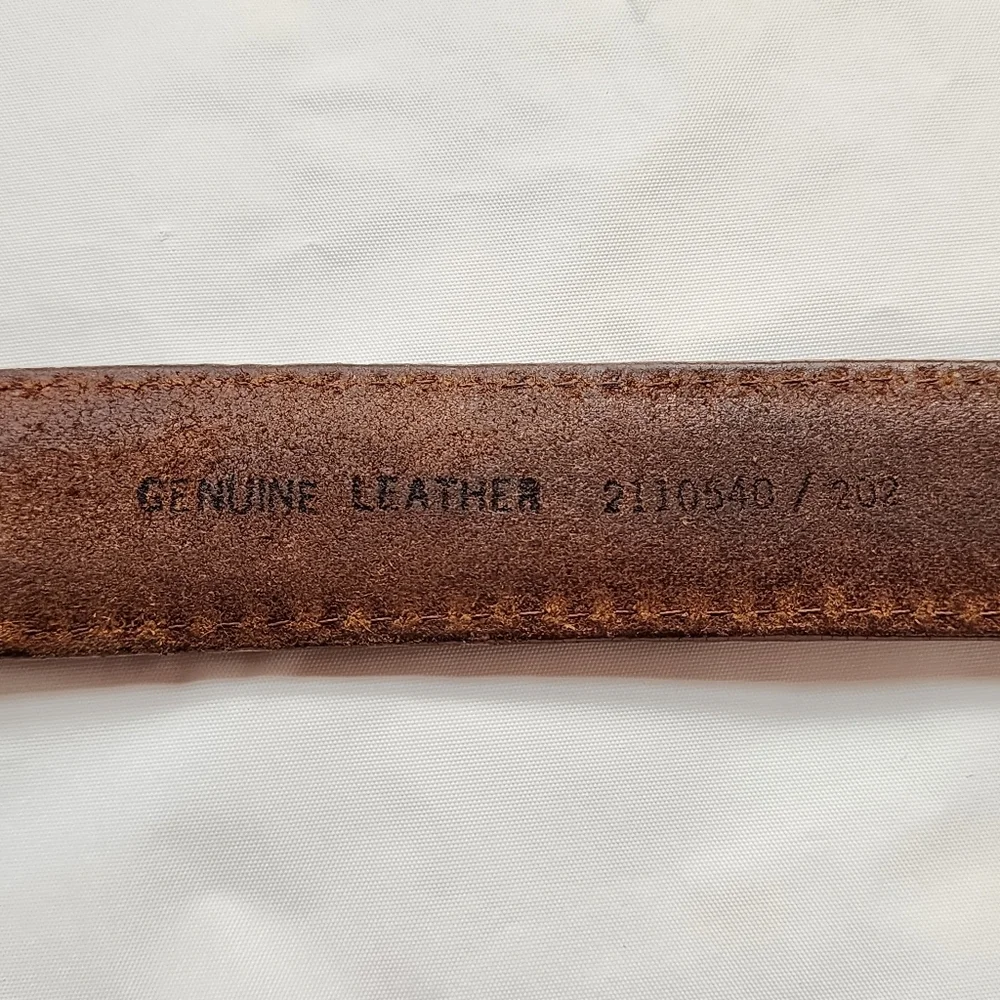 Polo Ralph Lauren Brown Tanned Leather Gold Tone Buckle Men’s Size 38
